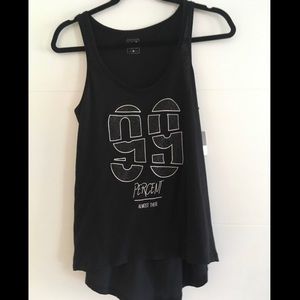 Black tank top - iridescent number - never worn